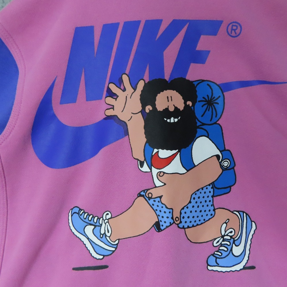 RARE Nike Pink Purple Hike Club Hiker Hippie Pullover Hoodie XS Mens